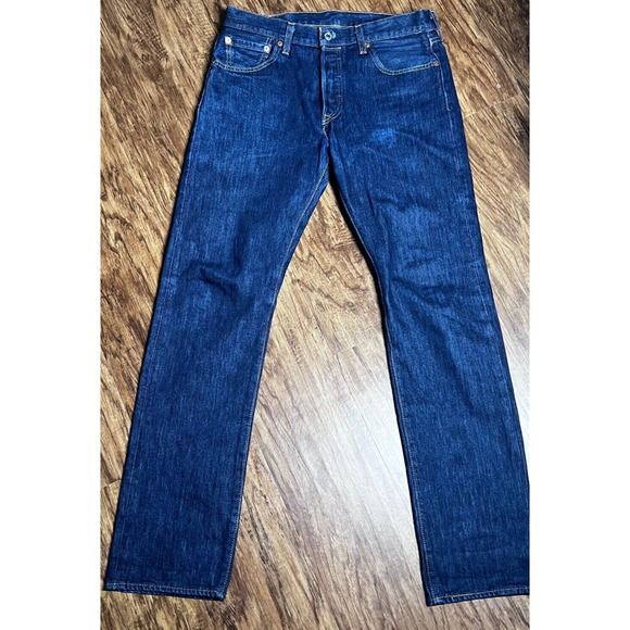 Levis 501 Jeans Men's 30 x 31 Dark Denim Wash Button Fly Straight Leg LOT/2 - Picture 8 of 16